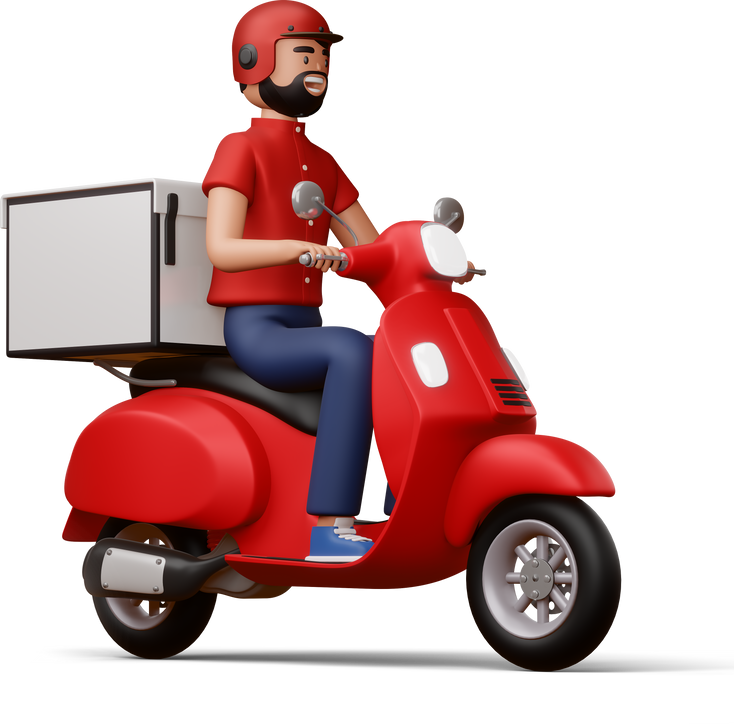 Delivery Man 3D Render Illustration