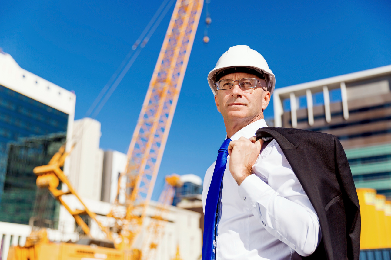 Businessman at Construction Site